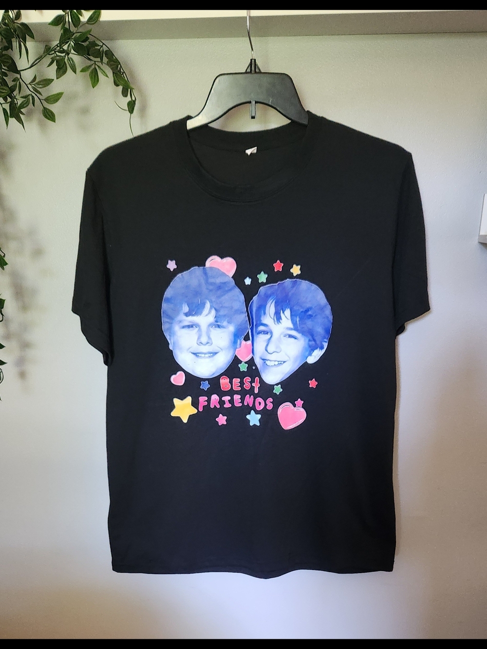 Diary of a Wimpy Kid "Best Friends" Throwback Graphic Black Tee Men's Large